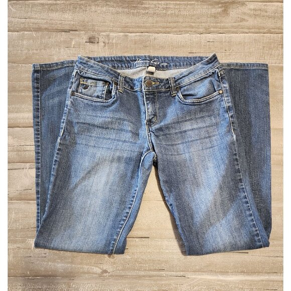 Kenneth Cole Mens Bootcut Jeans Size 27 Blue Denim Cotton/Spandex - Picture 3 of 13